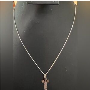 Elegant Sterling Silver Cross Necklace
